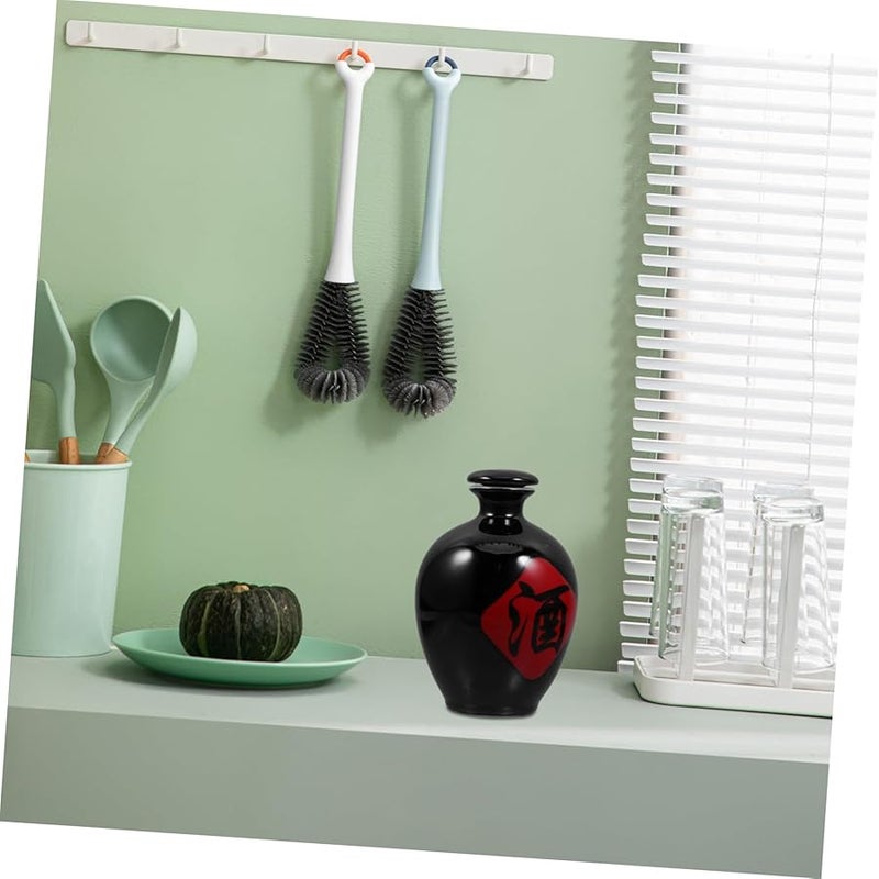 Handcrafted Ceramic Sake Bottle Traditional Chinese Decorative Liquor Wine Vase - Image 4